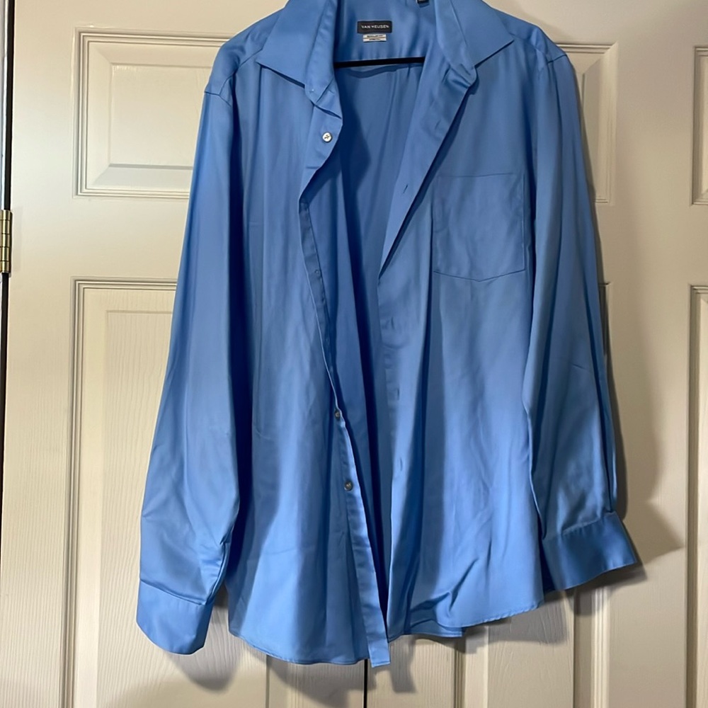 Van Heusen Light blue button down shirt